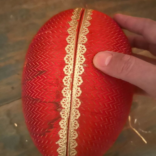 Easter egg hand-painted used, Greek made 60s-70s