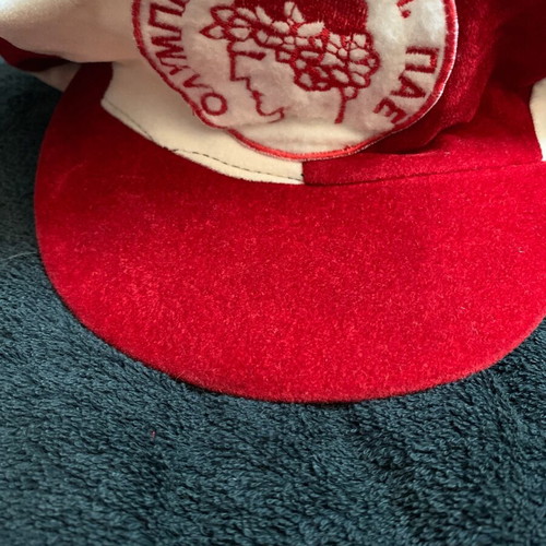 Olympiakos vintage 80s cap used, velvet material
