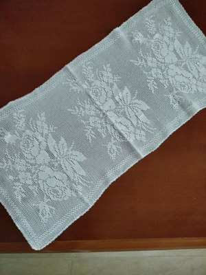 Handmade knitted table runner new