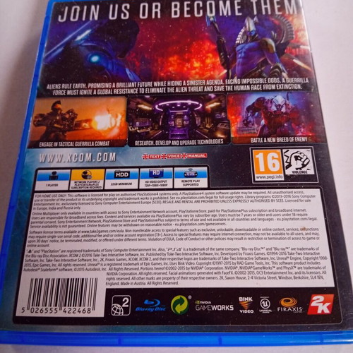 XCOM 2 used for PlayStation 4 with two surface scratches