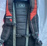 Ogio backpack used, red and black