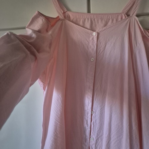 Pink Off Shoulder Shirt like new, 100% cotton, XXL