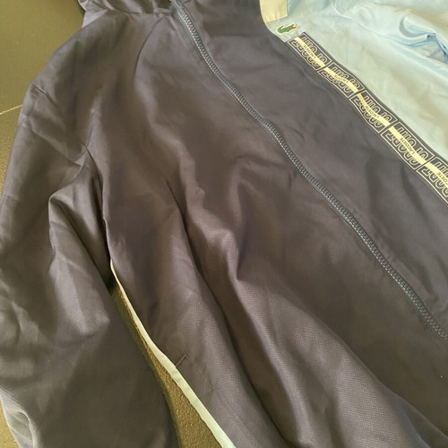 Lacoste jacket like new, black and blue, size S