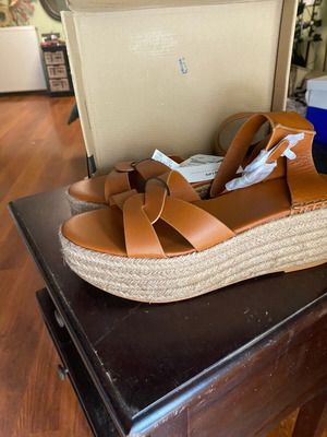 Zara leather sandals new, brown, size 41