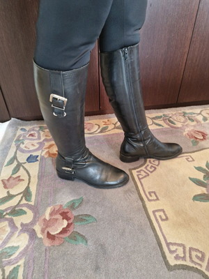Askaridis leather black boots used, size 38