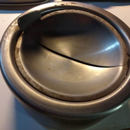 Ashtray tasaki chrome new, chrome finish