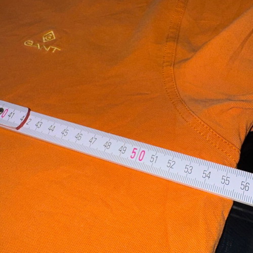 Gant men's polo shirt used, orange, size XL