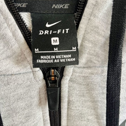 Nike zip-up hoodie like new, size M, black and grey