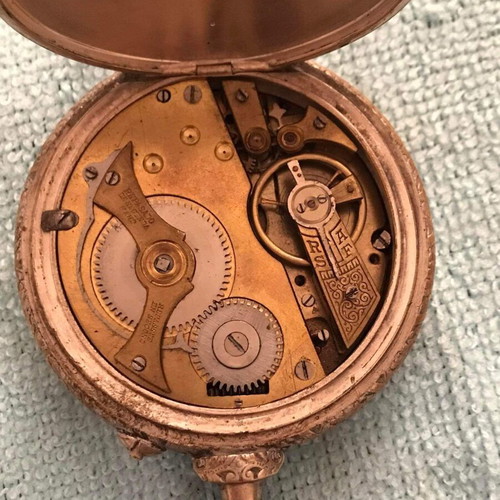 NROHDLAW pocket watch used, historic 1890-1900 with roskopf mechanism