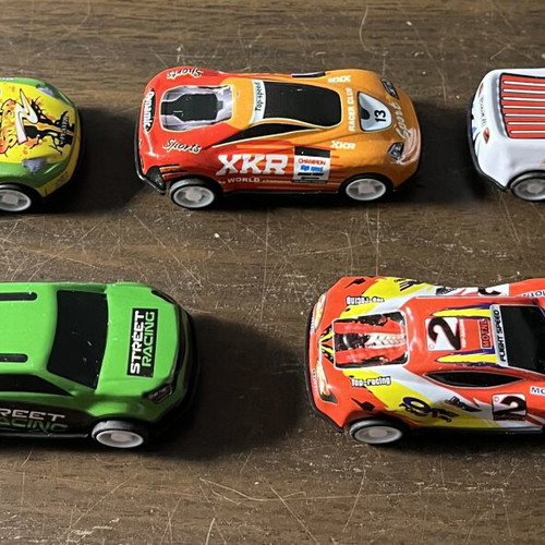 Pull Back Toy Cars Set of 5 Racing Collection like new