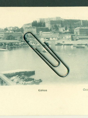 Стара пощенска картичка Корфу, общ изглед, 1900-те