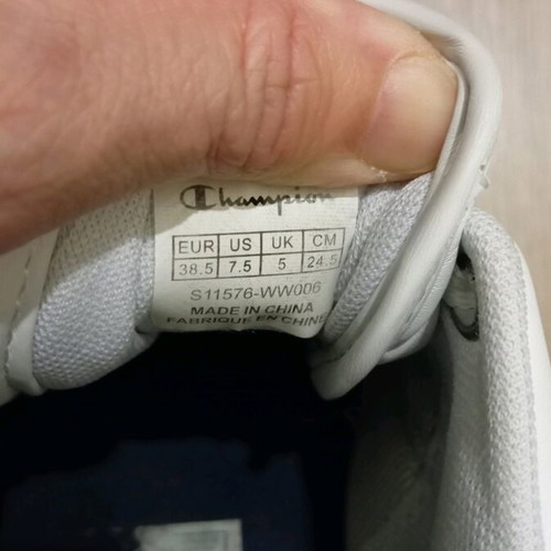 Champion white athletic shoes like new, size 38.5-39