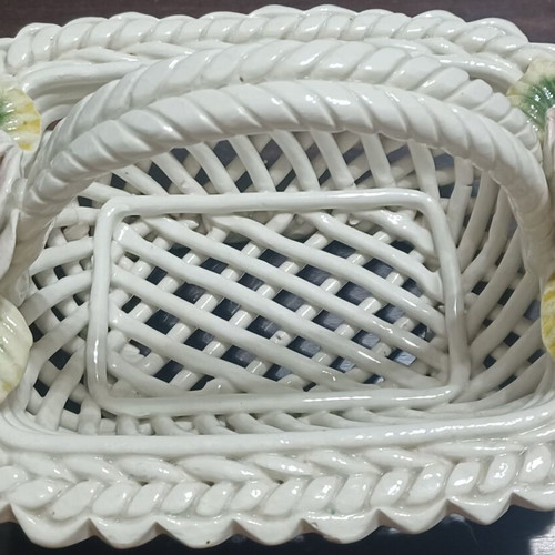 Vintage white fondant basket like new