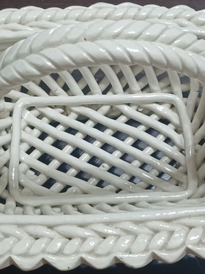 Vintage white fondant basket like new