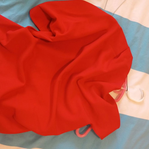 Zara blouse with one sleeve red fire color, size M like new