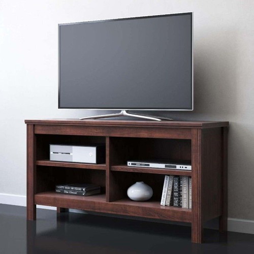 IKEA Brusali TV stand used, brown with shelves