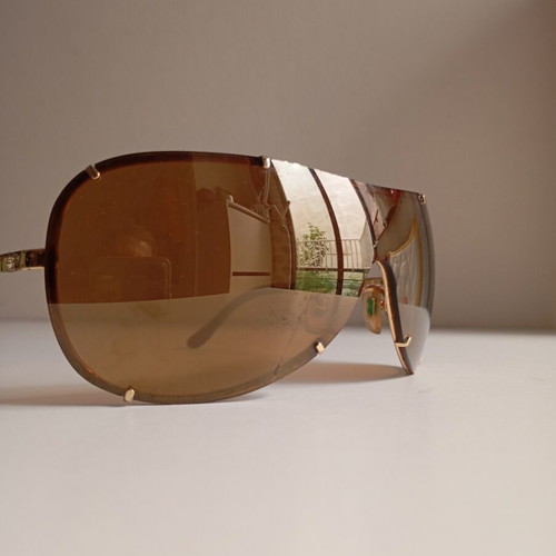 Versace vintage sunglasses unisex used, gold color