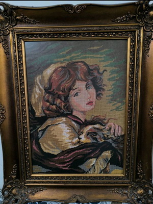 Embroidered painting 1970 like new