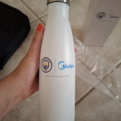 Manchester City x Midea thermos new, white
