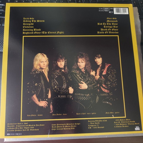 Running Wild Death or Glory LP first press 1989, like new
