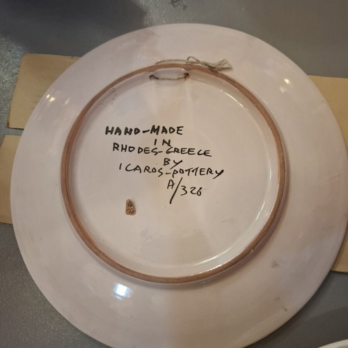 Ikaros Rhodes decorative plate φ29 used, excellent condition