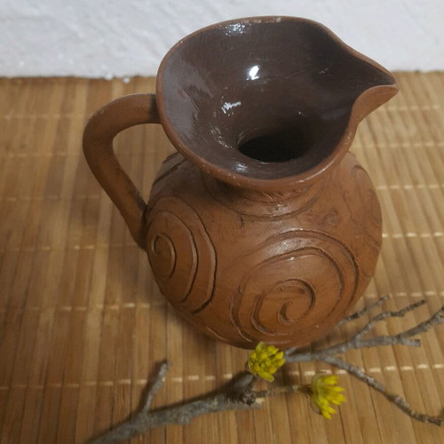 Vintage ceramic vase used, Italian from the 80s