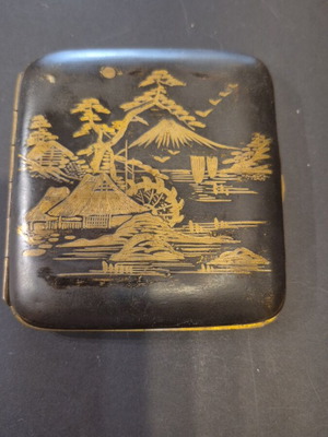 Ταμπακιέρα κινέζικη μεταχειρισμένη, μέταλλο, παλιά