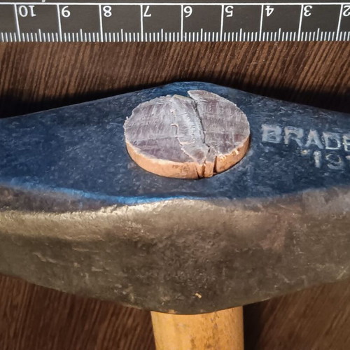 Brades Co hammer collectible used, 1916, 110-year-old heirloom