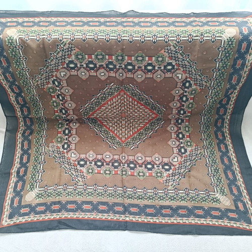 Headscarf used, brown, size 95/90 cm
