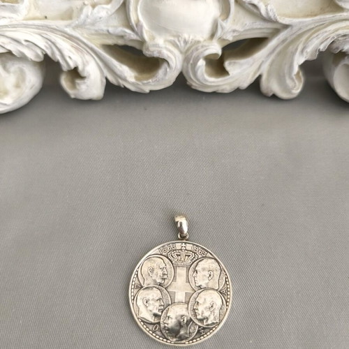 Silver pendant commemorative drachma refurbished