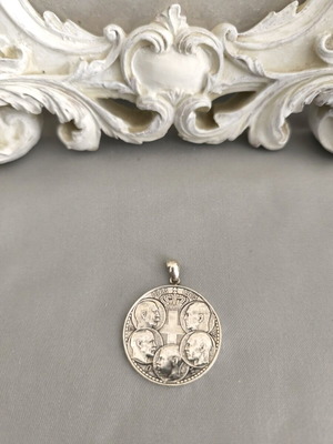 Silver pendant commemorative drachma refurbished