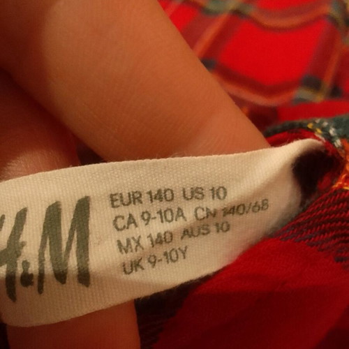 Plaid dress for girl 140cm 9-10 years H&M like new