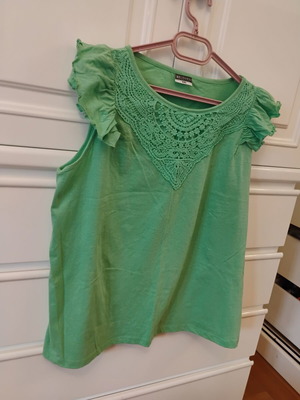 Beloved blouse with embroidery, green, XXL