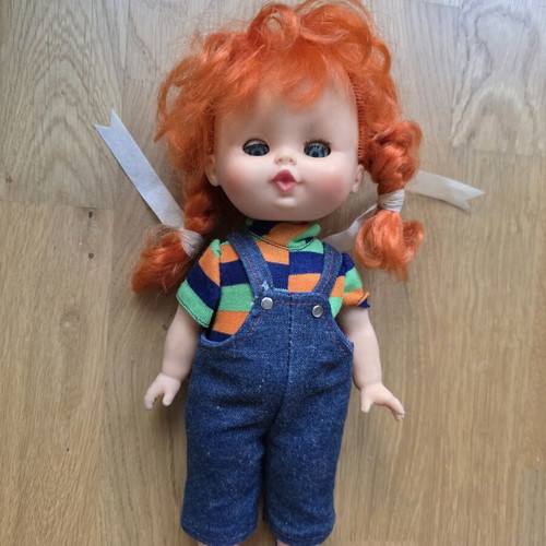 El Greco Pippi Longstocking Doll 1980 28cm like new, missing one shoe