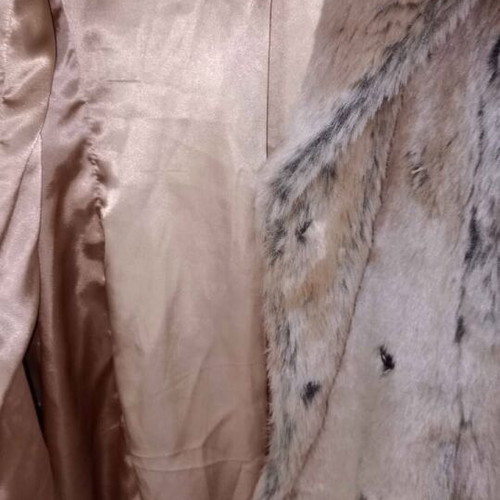 Tally Weil synthetic fur used, beige and black, size Medium