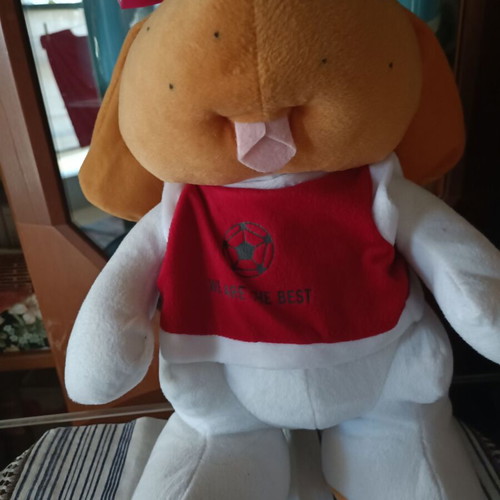 Plush dog 60cm with red shirt