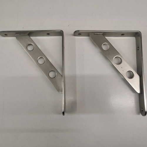 Inox shelf brackets set 17cm x 20cm like new heavy duty