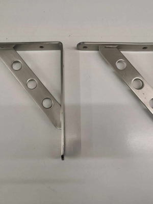 Inox shelf brackets set 17cm x 20cm like new heavy duty