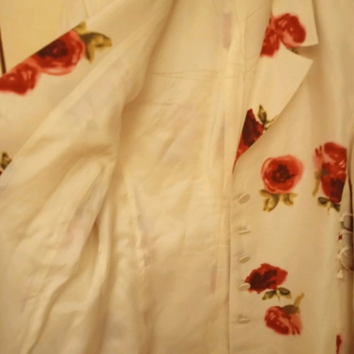 Cacharel women's white jacket with flowers like new, size 42
