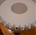  Φωτιστικό κρεμαστό οροφής σε σχήμα κώνου από πλαστικό πολυπροπυλενίου με μεταλλικά μέρη και ντίζες διαστάσεις 50 ύψος Χ Φ30