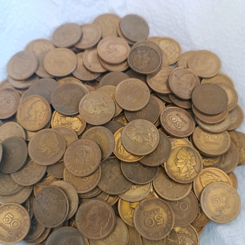 50 Drachma Coin with Markos Botsaris used, pack of 200 pieces