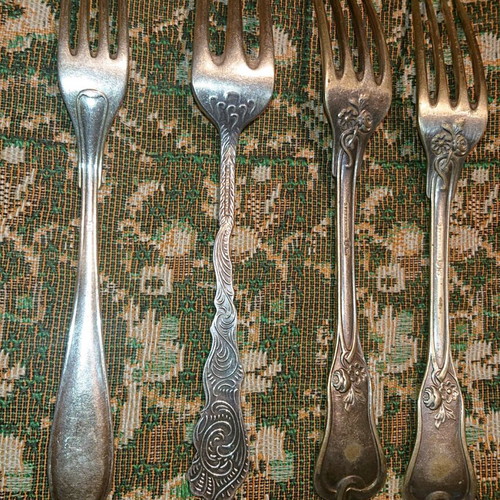 Vintage utensils used with markings