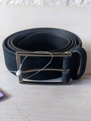 Boss belt dark blue suede leather new