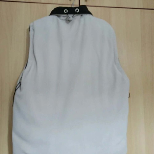 Geographical Norway reversible sleeveless jacket used, white and brown