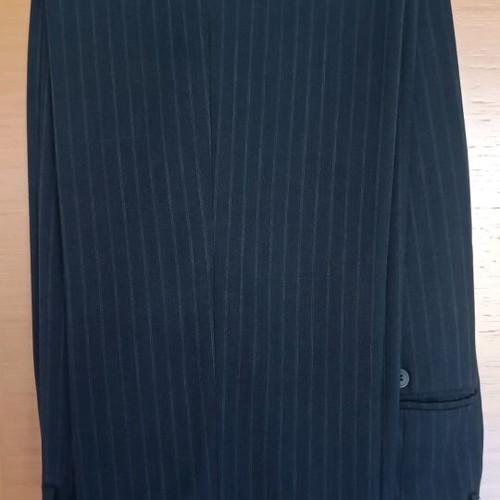 EPONYMO suit like new, brown with beige stripes, size XXL