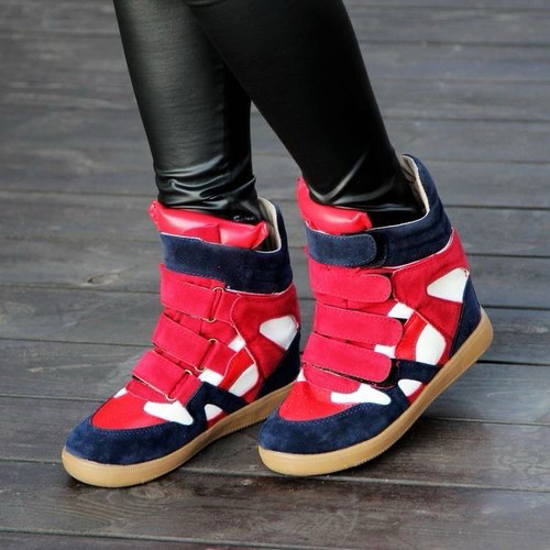 Athletic boots new Isabel style white and red size 38.5