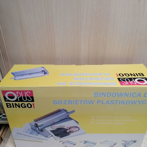 Opus Bingo plastic spiral binding machine new