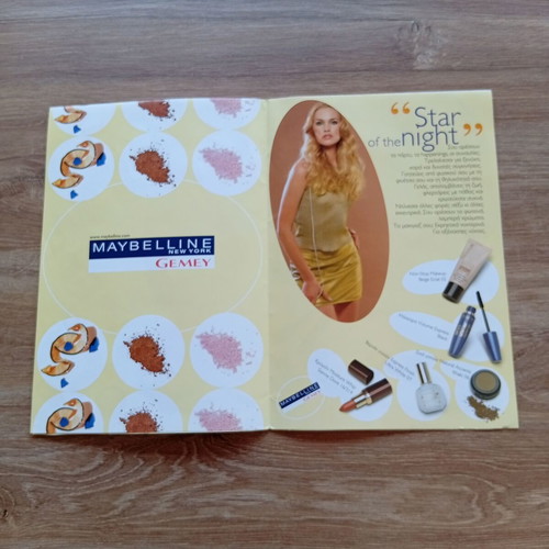 Cosmetics brochure '90 like new, makeup style poster