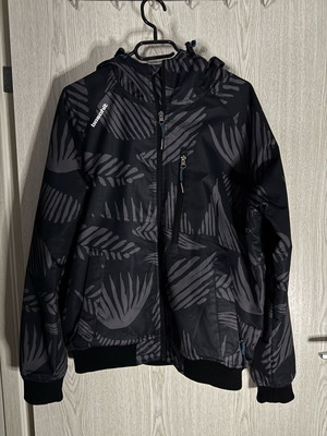 Basehit men's jacket with hood like new, size M, black and grey