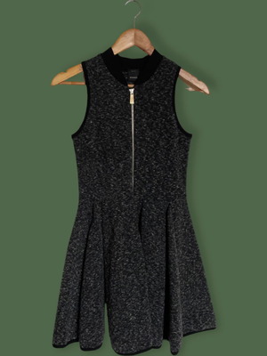 Pinko mini dress new, dark gray with black